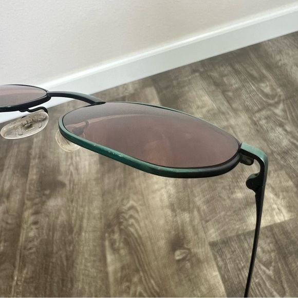 Alain Mikli Green Small Oval 90's Vintage Minimal Sunglasses - Picture 16 of 16